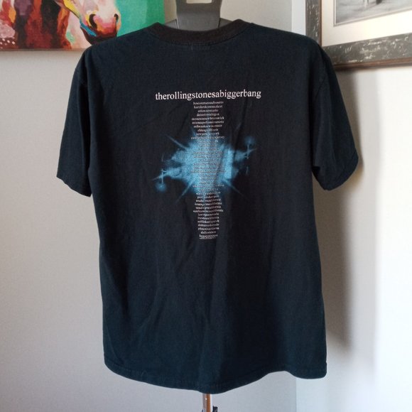Rolling Stones “A Bigger Bang” concert Tour Black T-Shirt 2005 Large - Picture 2 of 9